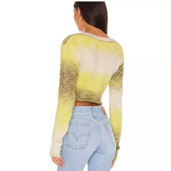 For Love & Lemons Women's Green and Yellow Jumper NWT - Picture 2 of 6